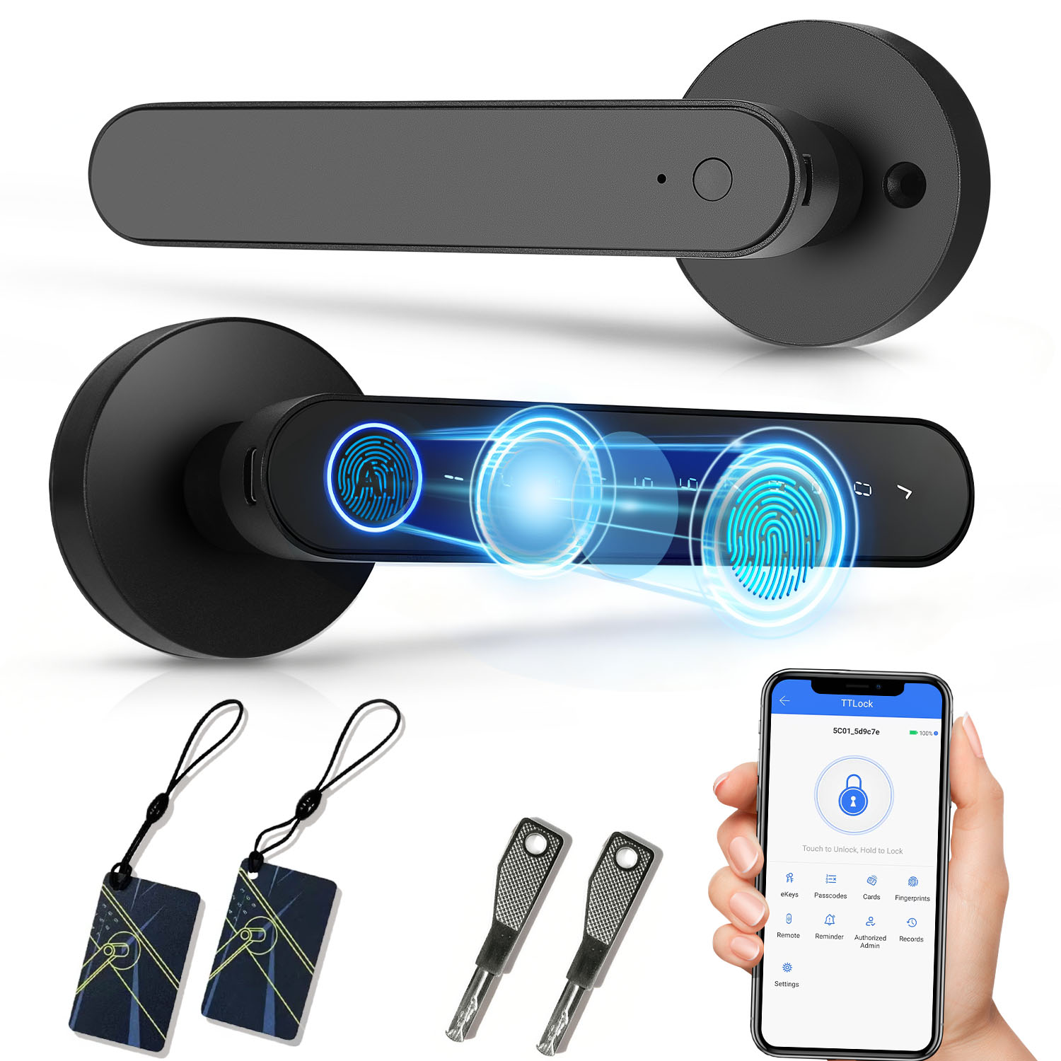 Home Security Keypad - TTlock Uygulaması Parmak İzi Akıllı Kilit