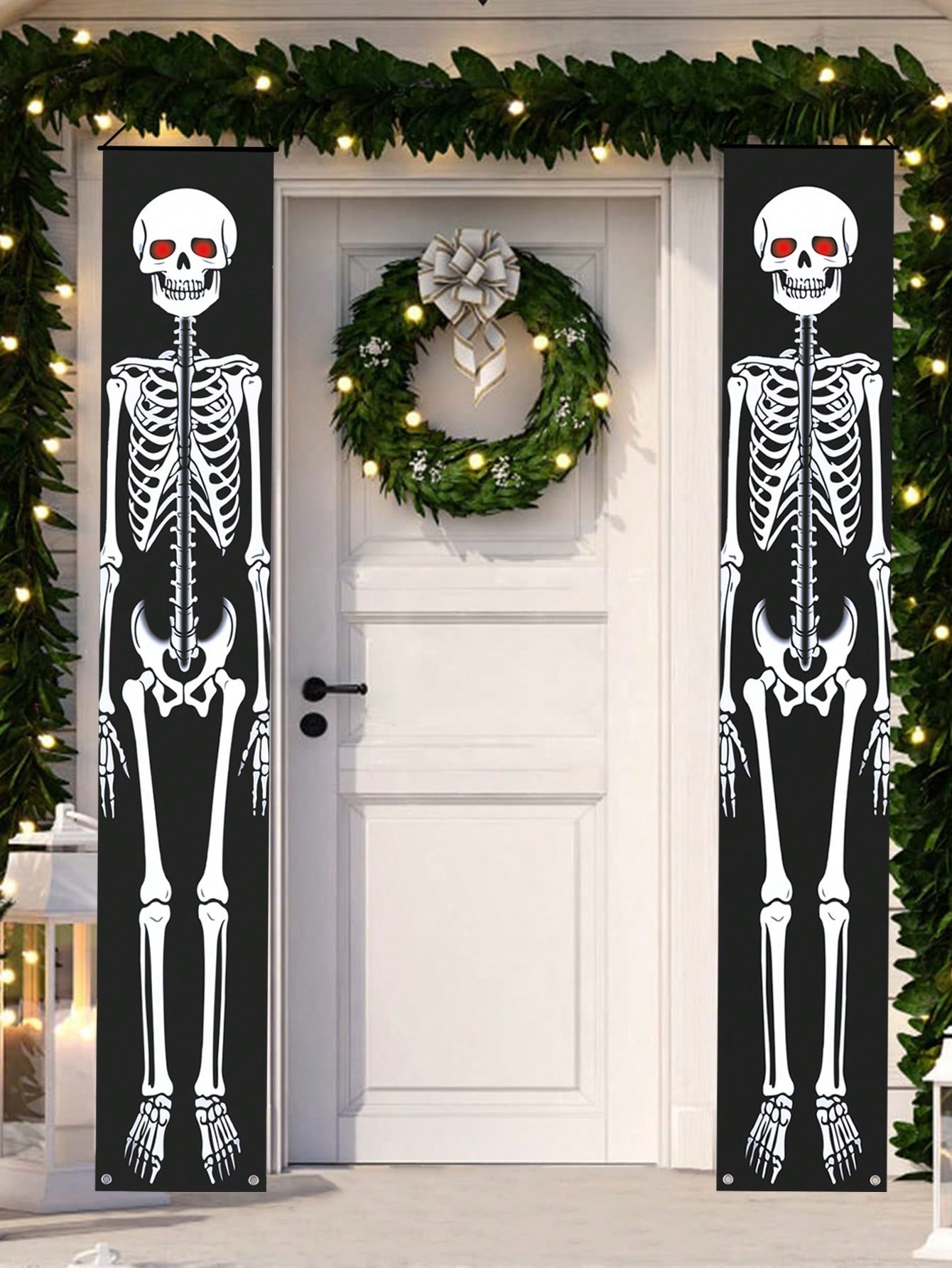 Home Security Yard Sign - 2 Adet Cadılar Bayramı Korkunç Kırmızı