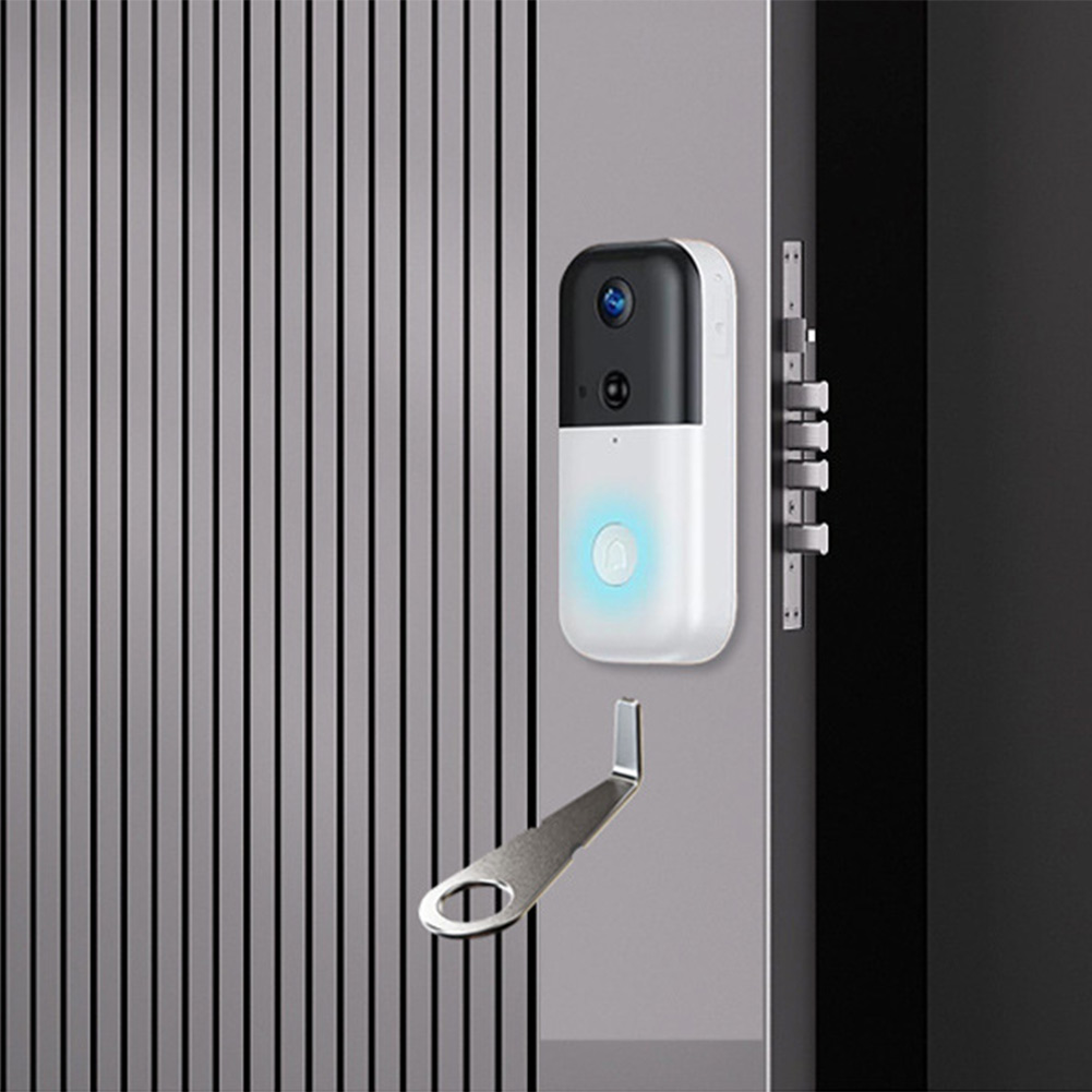 Home Security Tech - Gümüş Görüntülü Kapı Zili Anahtarı Halka