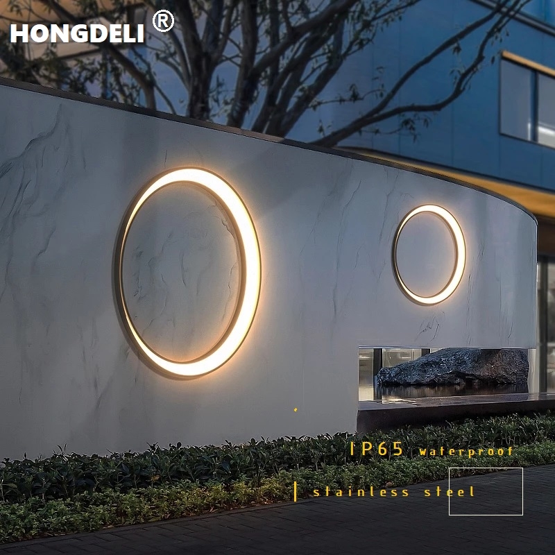 Home Security Yard Sign - Modern Açık Veranda Işık Ay Şekli