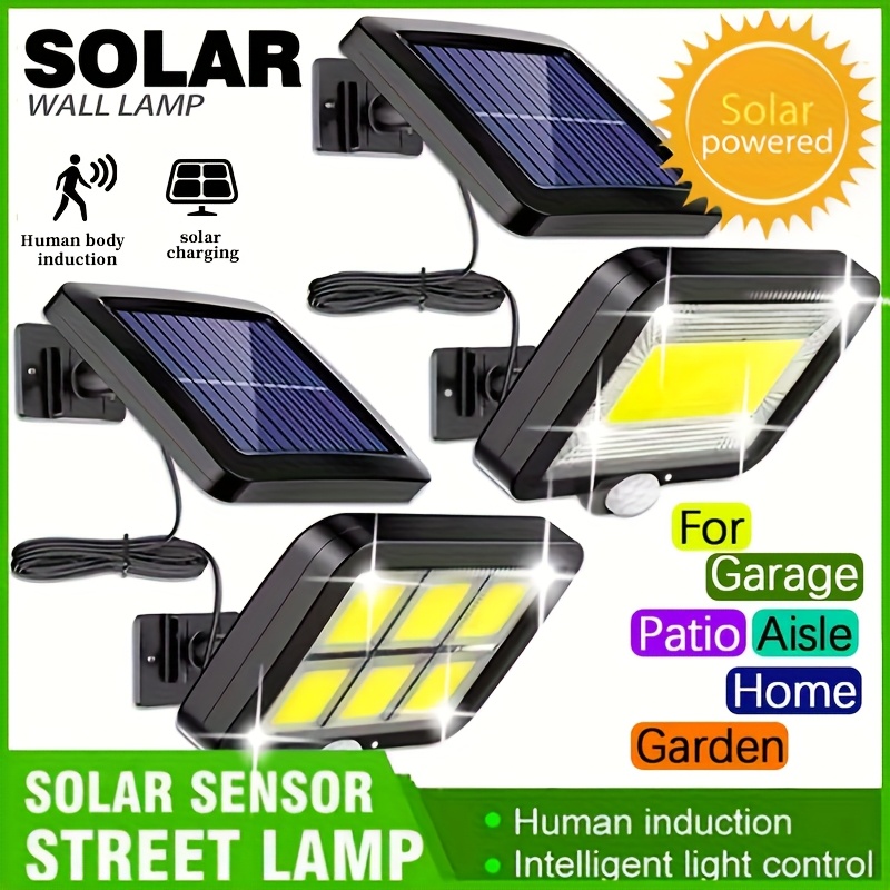 Home Security Lights Outdoors - LED Güneş Enerjili Bölünmüş Duvar Lambası