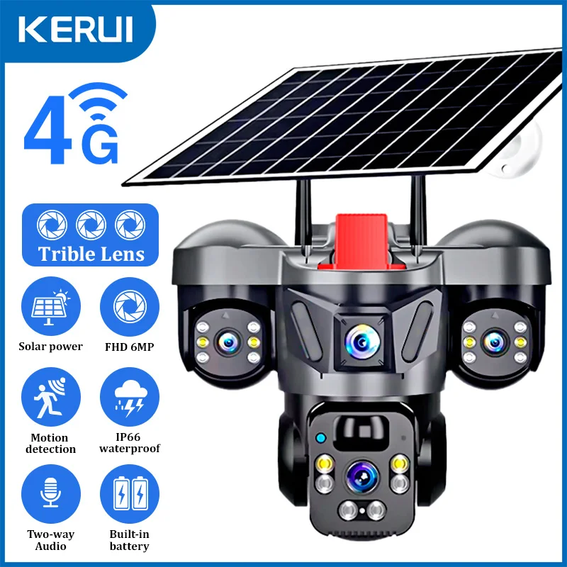 Home Security Video Cameras - KERUI V380 Pro Açık PTZ 6MP