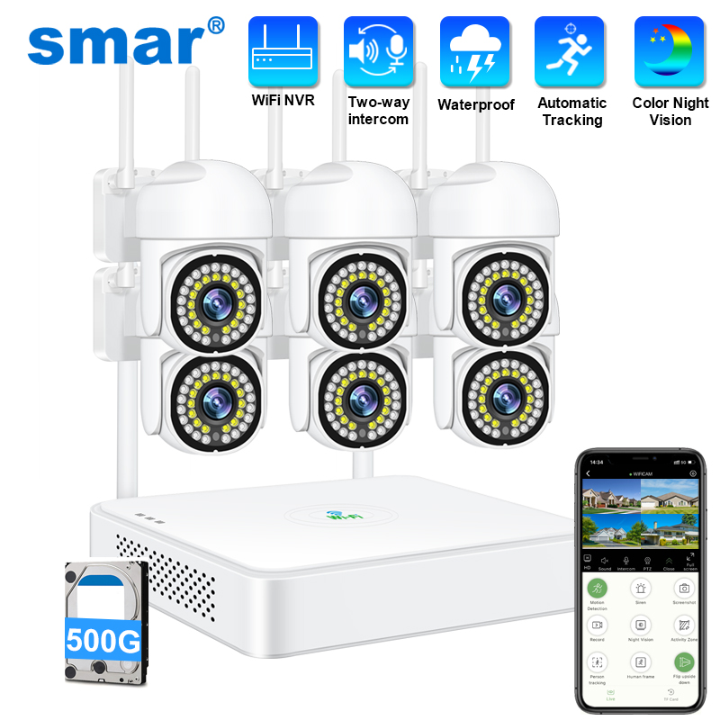 Home Security Video Cameras - Smar 3MP Kablosuz CCTV Güvenlik Kamera