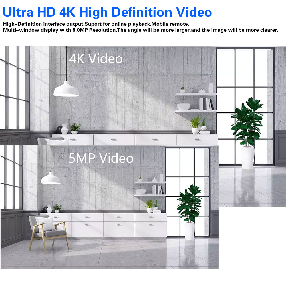 8CH 4K 8MP PoE NVR Video kayde - Home Security Video Recording Systems incelemesi ve fiyatı