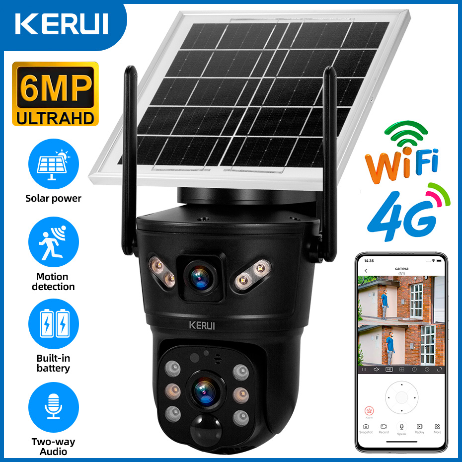 KERUI Açık 6MP Güneş Kamerası  - Home Security Video Cameras incelemesi ve fiyatı