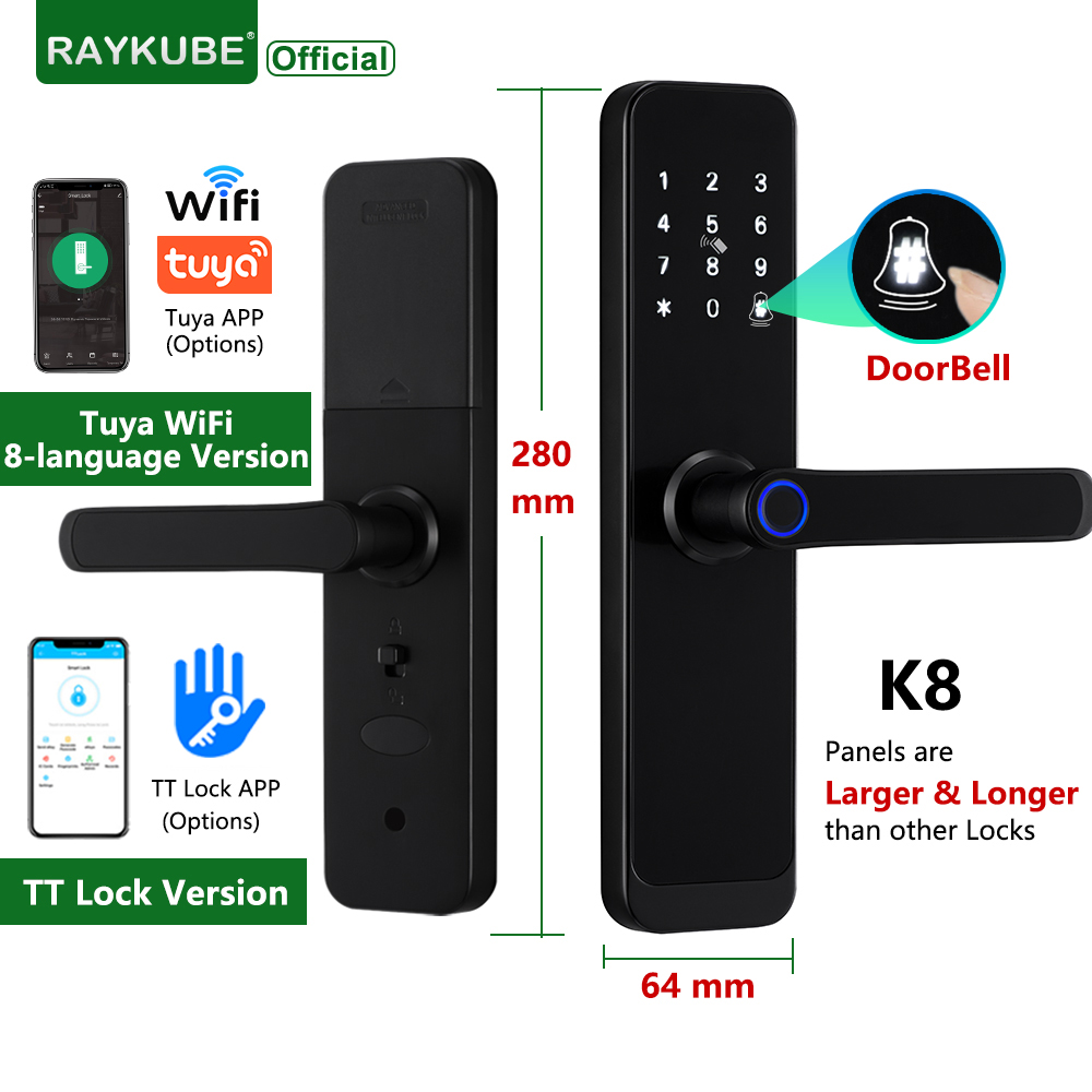 RAYKUBE K8 Akıllı Kapı Kilidi  - Home Security Keypad incelemesi ve fiyatı