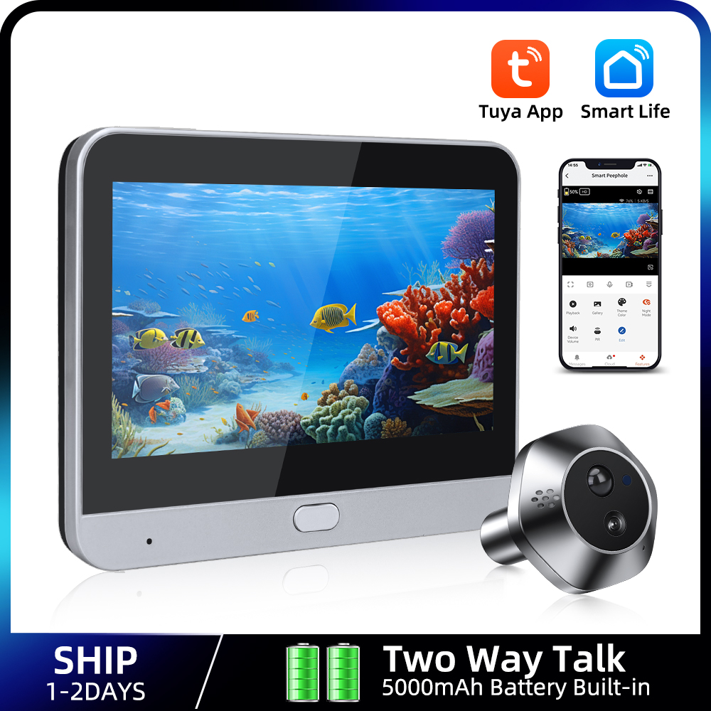 1080P WiFi Peephole Tuya Akıll - Home Security Tech incelemesi ve fiyatı